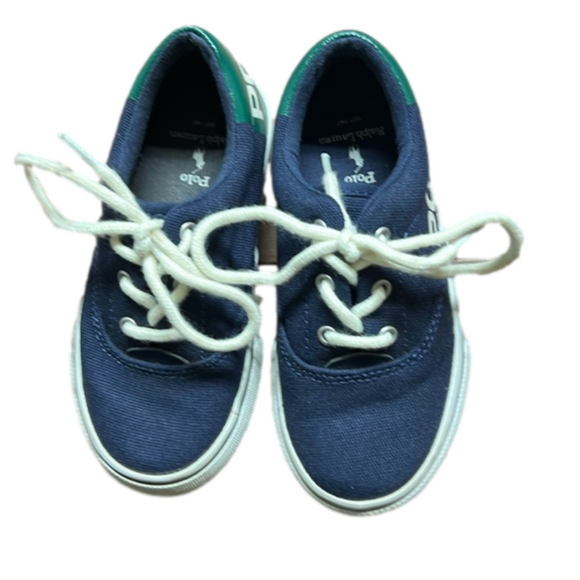 Polo Ralph Lauren Other - Boys toddler Ralph Lauren‎ Polo Sport canvas shoes good navy green size 9